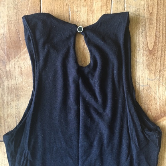 Monteau • Black and Grey Striped Maxi Dress - Picture 3 of 5